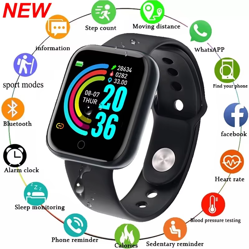 Smartwatch Watches For Girls - スマートウォッチ男性女性腕時計スマートウォッチメッセージフィットネスモニターブレスレット誕生日ギフト電子時計 Android IOS 用 ﻿