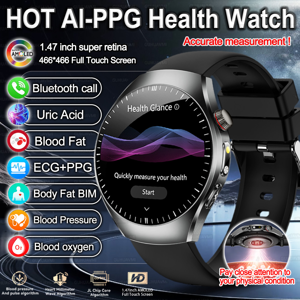 Smartwatch Watches For Women Brands - 新ブランド 2026 アップグレード 健康チェック スマートウォッチ 心電図