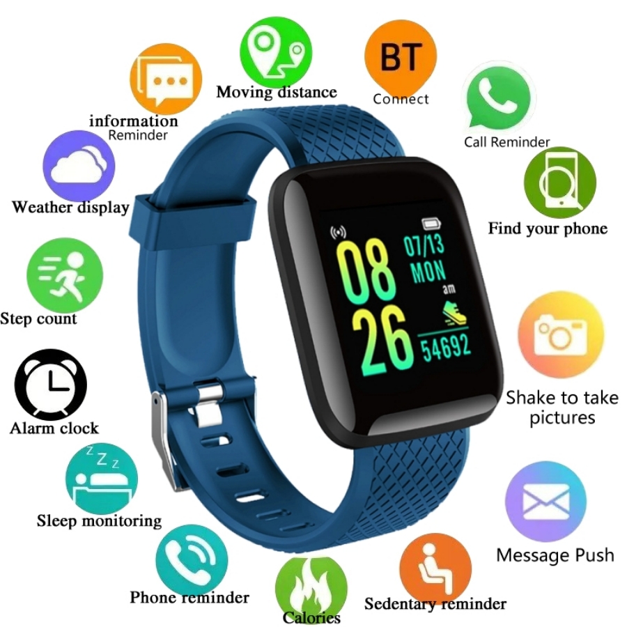 Watch Smart Y68 - スポーツスマートウォッチフィットネスブレスレット音楽制御女性男性スマート腕時計 Android Bluetooth デジタル時計目覚まし時計天気