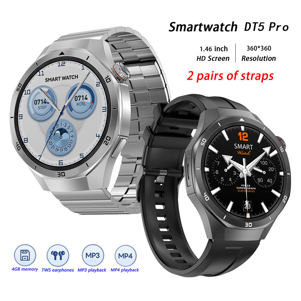 Smartwatch Digital Watches For Men - DT5 プロスマートウォッチ男性女性デジタル腕時計 MP3 MP4 音楽スマートウォッチフィットネスブレスレット電子腕時計時計