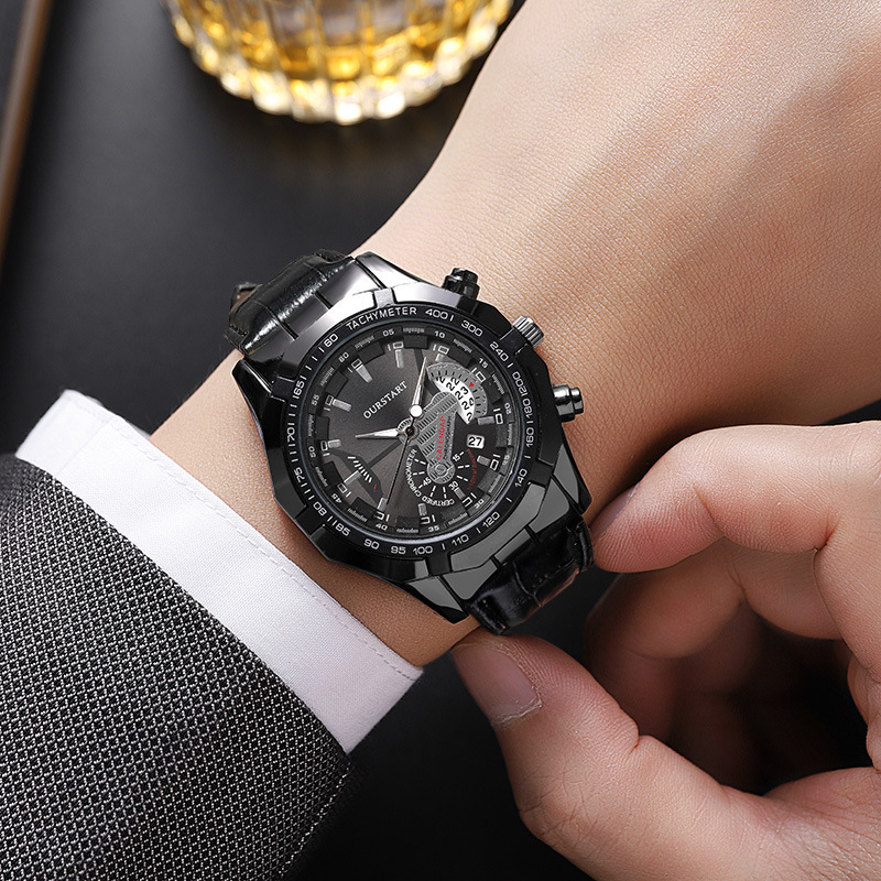 Smartwatch Watches Gift For Men - メンズクォーツ腕時計 カレンダー付き クラシッククォーツ メンズウォッチ ハイエンドラグジュアリー 男性用ビジネス腕時計