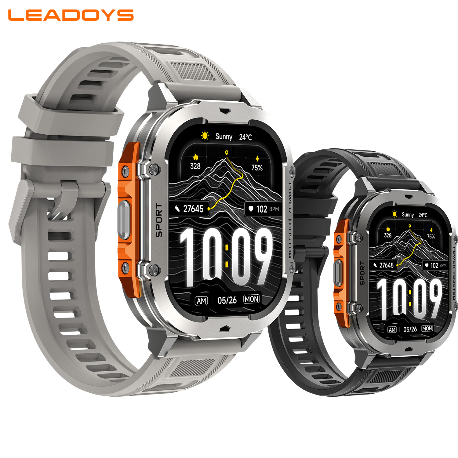 Watch X7 - LEADOYS X7 メンズスマートウォッチ アウトドア向け頑丈な品質、軍用規格、1000mAhバッテリー、2.13インチAMOLED大型HDスクリーン、防水