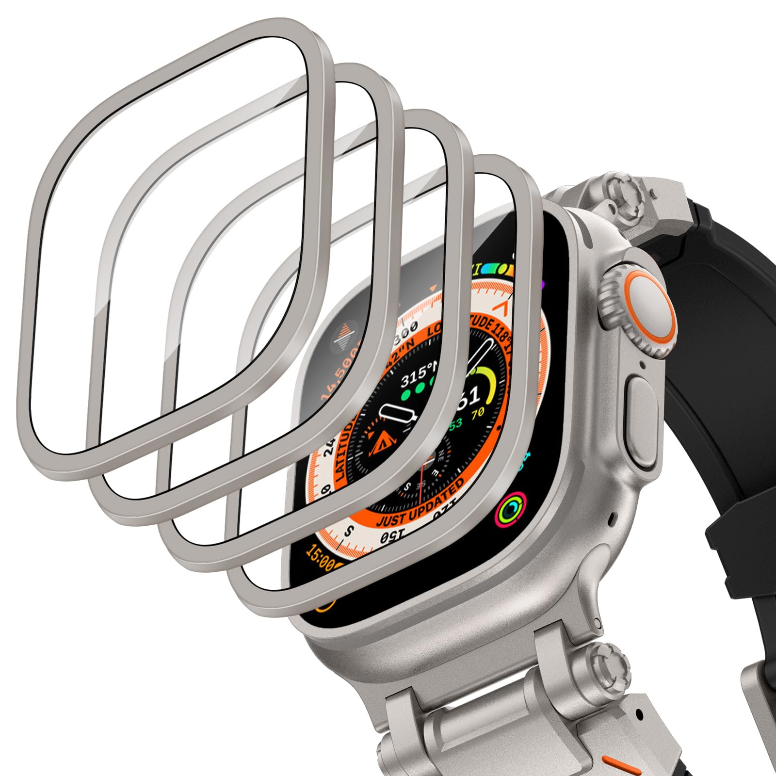 Smartwatch Watches Gift For Men - アルミニウム合金ケース + 強化ガラス Apple Watch Ultra