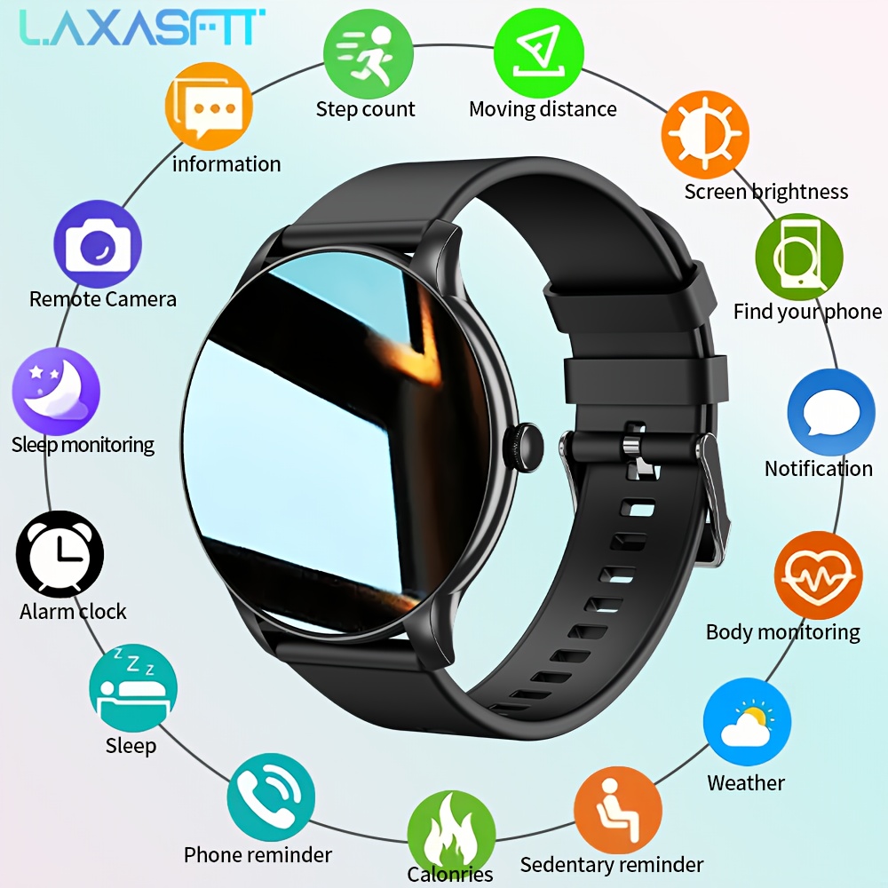 Smartwatch New Watches 2025 - LAXASFIT アウトスポーツ スマートウォッチ Bluetooth 通話機能付き 女性と男性へのギフト
