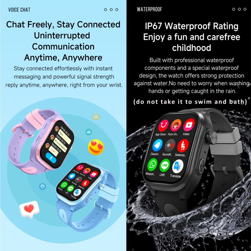 子供用4Gスマートウォッチ、2.0インチHD画面、2+16G - Smartwatch Watches For Girls のレビューと価格