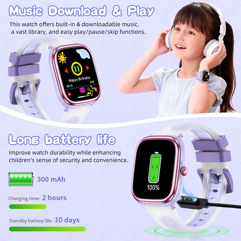 LIGE 子供女の子男の子プレゼントスマートウォッチフィット - French Connection Watches Smartwatch App のレビューと価格