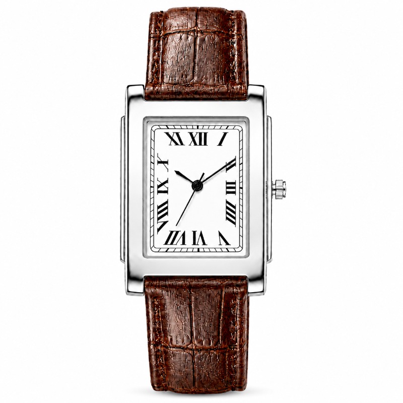ビジネスメンズアナログクォーツ腕時計 レトロスクエア ローマ - Smartwatch Square Watches For Men のレビューと価格