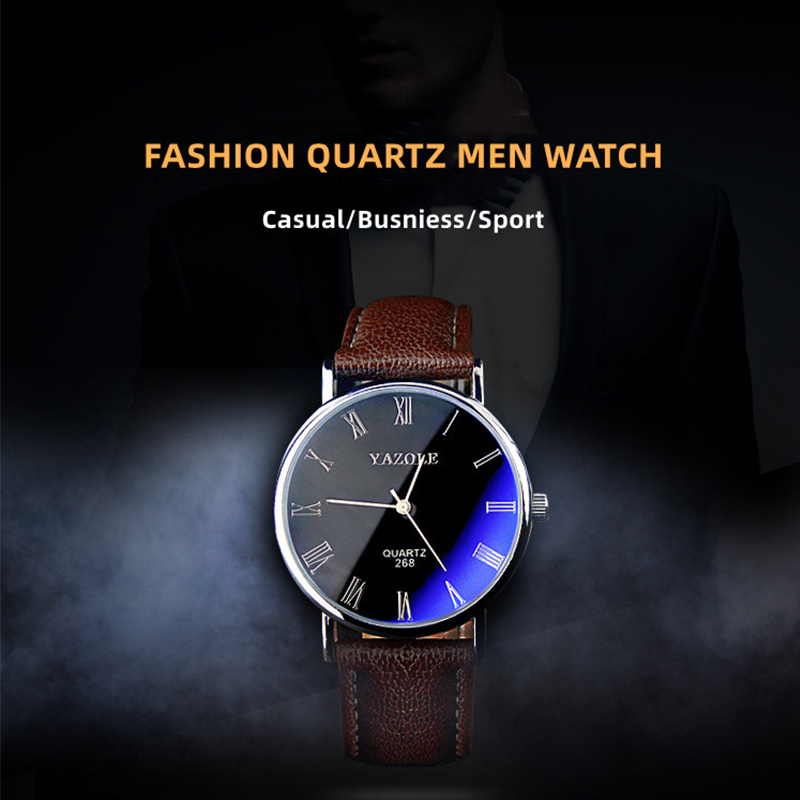 YAZOLE ミニマリストクォーツ時計男性用超薄型ローマ数字 - Smartwatch Watches Gift For Men のレビューと価格