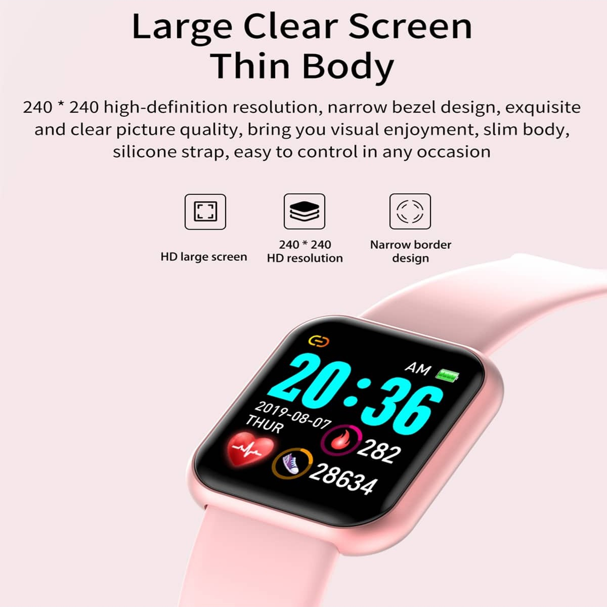 男性と女性のためのスマートウォッチ、音楽制御付きスマートウォ - Smartwatch Watches For Girls のレビューと価格