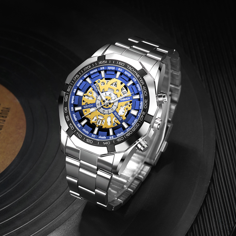 メンズ用ラグジュアリーファッションスケルトンウォッチ、発光ミ - Watches Not Smartwatch のレビューと価格