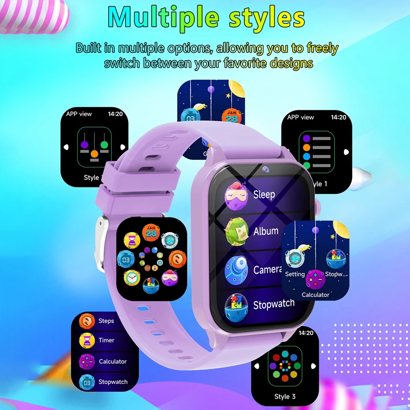 キッズゲームスマートウォッチ懐中電灯防水 HD カメラ睡眠ト - Smartwatch Watches For Girls のレビューと価格