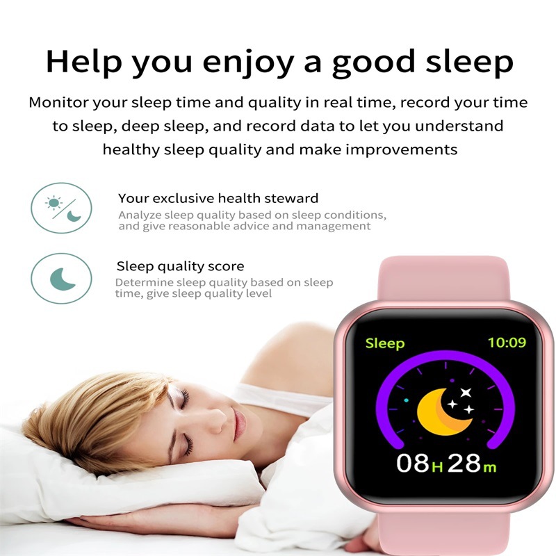 男性と女性のための多機能スマートウォッチ,音楽付きBluet - Watch Smart Y68 のレビューと価格