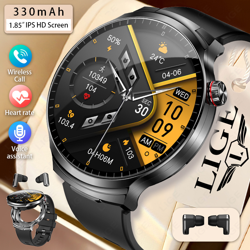 LIGE 2026 新型TWS 2 in 1ヘッドセットスマ - Smartwatch Noise Watches のレビューと価格