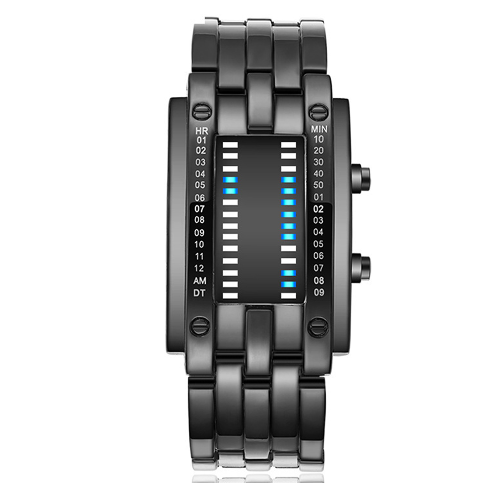プレミアムバイナリマトリックスブルー LED デジタル電子時 - Smartwatch Premium Watches For Women のレビューと価格