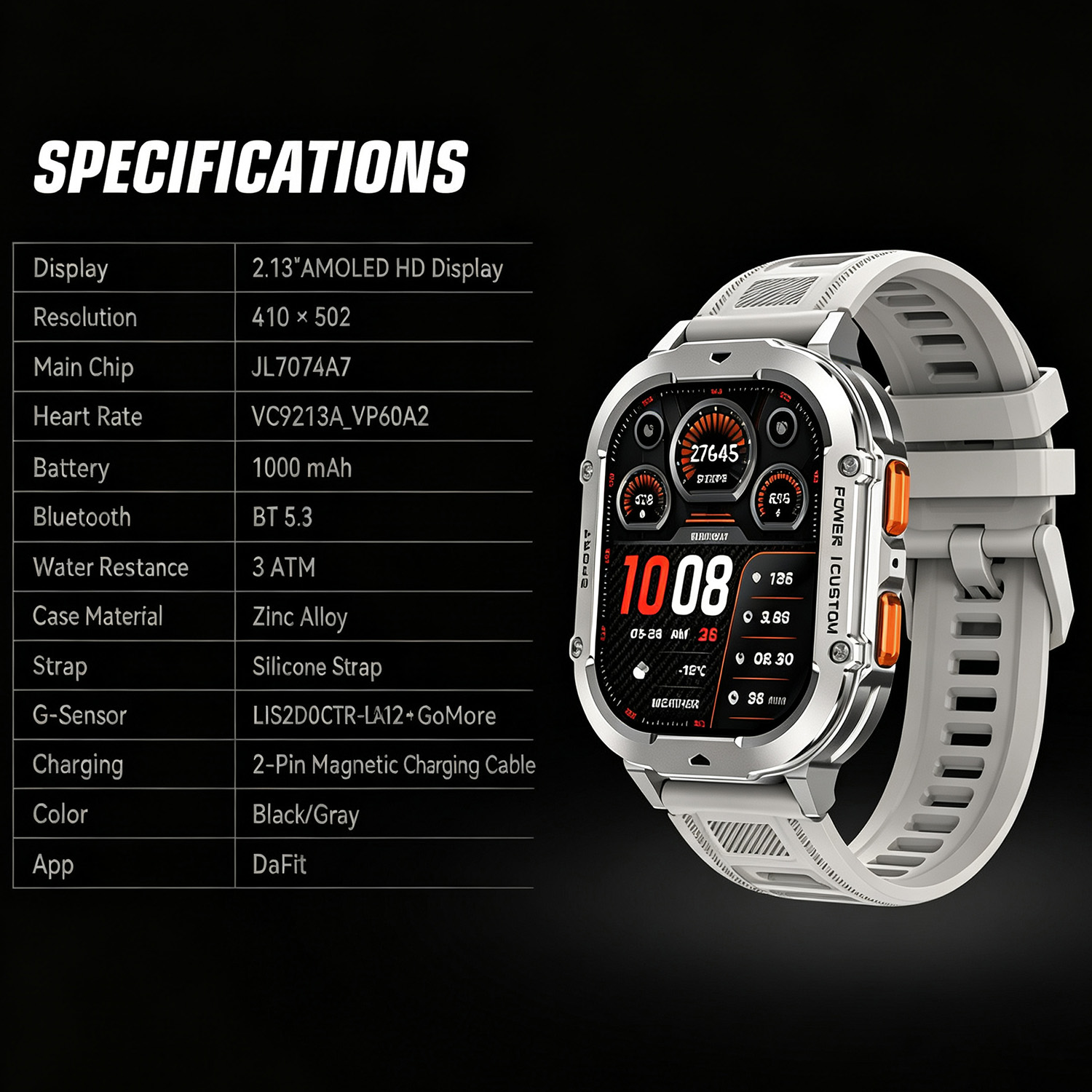 LEADOYS X7 アウトドアスマートウォッチ、100日間 - Watch X7 のレビューと価格