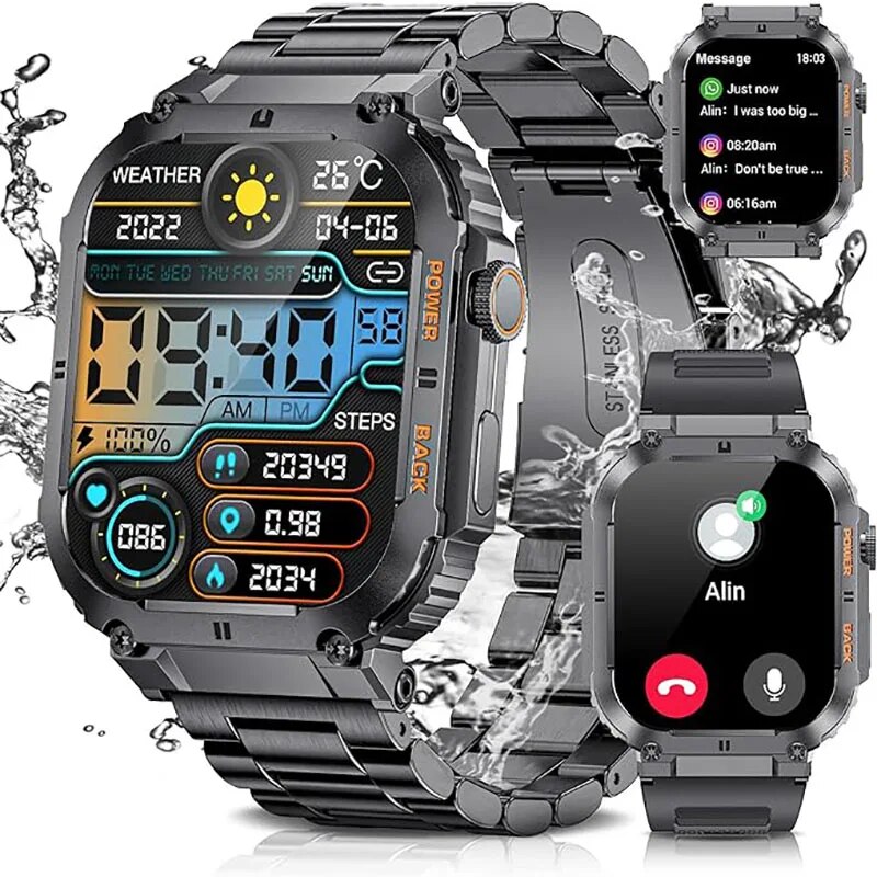Lige-男性用アウトドアスポーツフィットネススマートウォッ - Smartwatch Digital Watches For Men のレビューと価格