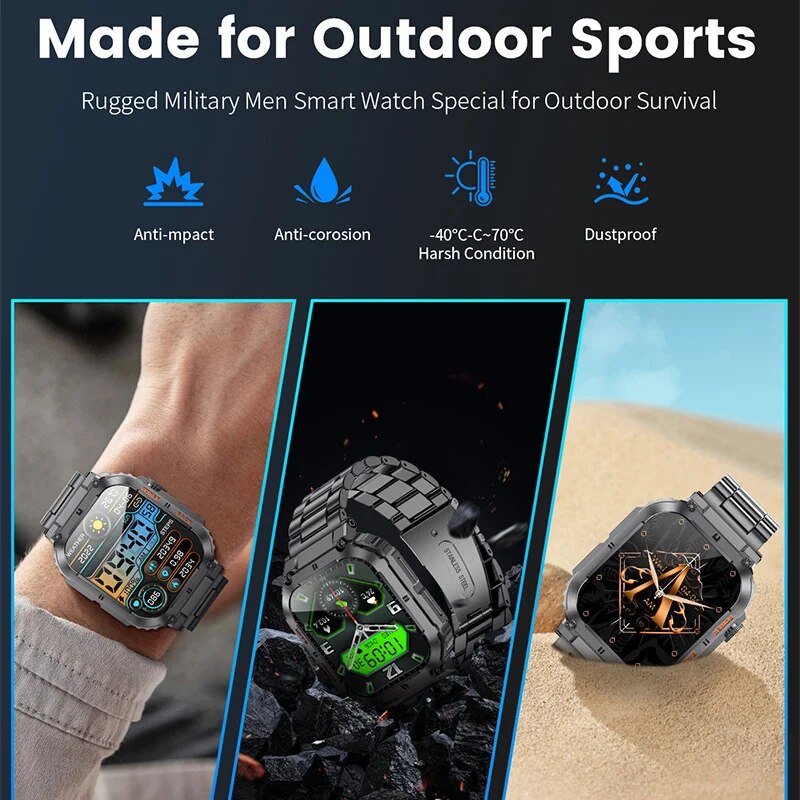 Lige-男性用アウトドアスポーツフィットネススマートウォッ - Smartwatch Digital Watches For Men のレビューと価格