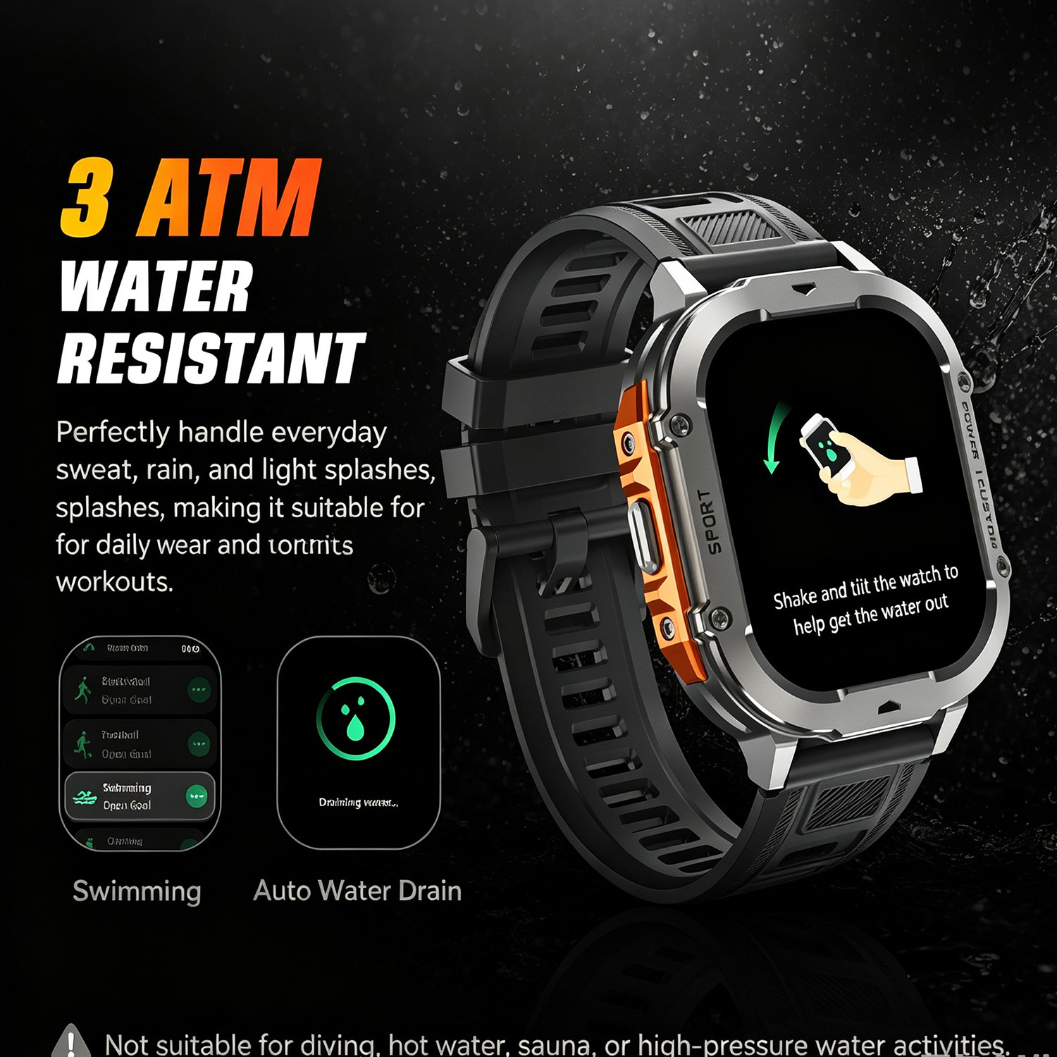 新入荷 LEADOYS X7 メンズ向け頑丈なスマートウォッ - Watch X7 のレビューと価格