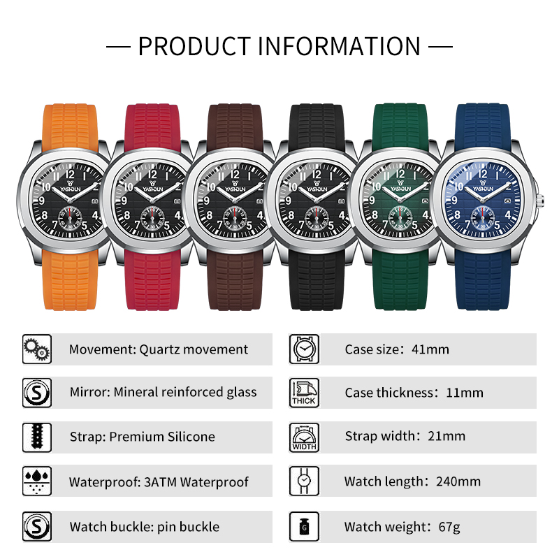 ブランドスポーツメンズ腕時計ビジネス防水男性時計発光シリコン - Smartwatch Square Watches For Men のレビューと価格