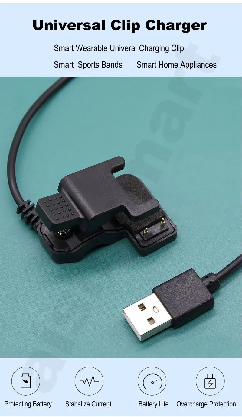 ユニバーサルクリップ充電器 2ピン 3ピン 3mm 4mm  - Watch X7 のレビューと価格