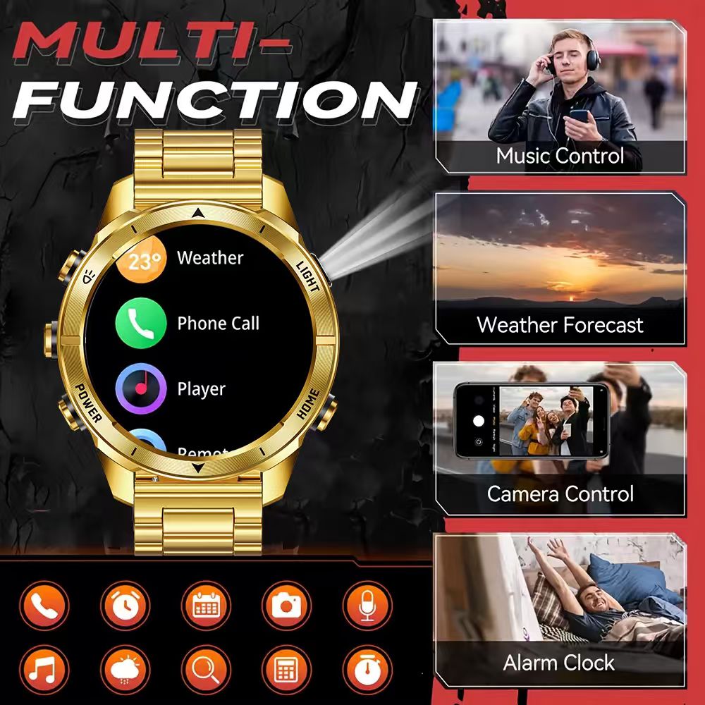 新しいアウトドアスポーツスマートウォッチ男性 1.46 イン - Smartwatch New Watches 2025 のレビューと価格