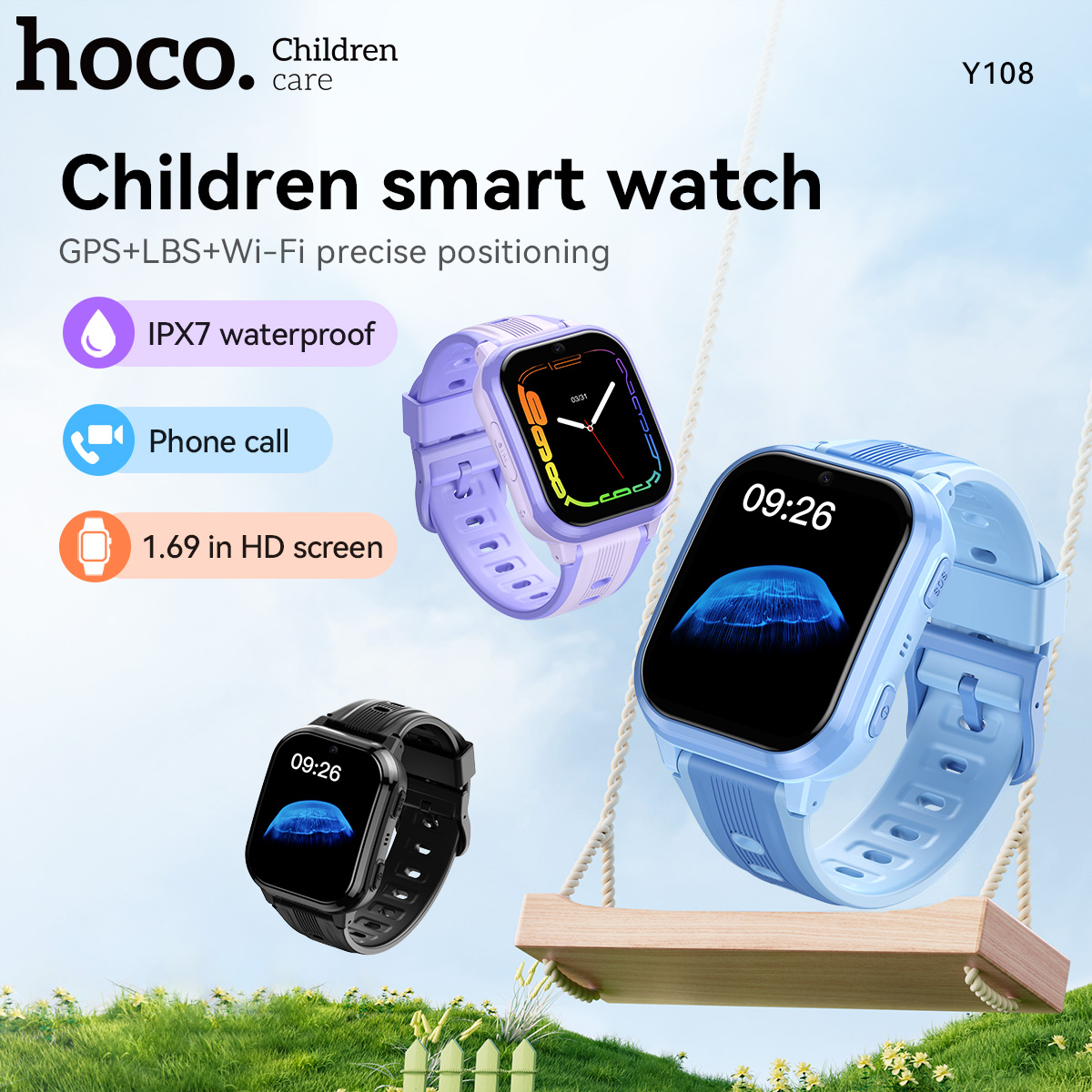 HOCO Y108 1.69インチHD液晶曲面タッチスクリー - Smartwatch Watches For Girls のレビューと価格